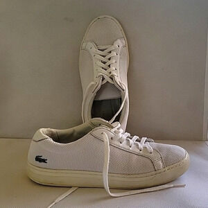 LADIES LACOSTE‎ L.12.12 WHITE SNEAKERS (sz 6-1/2)